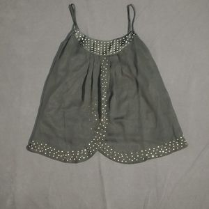 Candie's Y2k Gold Bedazzled Tank Top